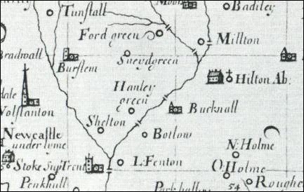 A map from 1670 shows Hulton Abbey as Hilton Abbey